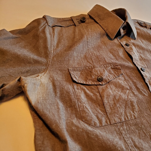 Express Mens 1MX Fitted Button Up Shirt Size L - Picture 4 of 7